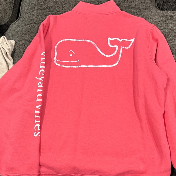 Vineyard Vines Coral Quarter-Zip Sweatshirt - Picture 3 of 3
